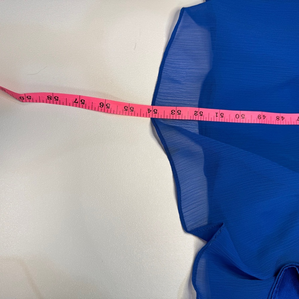 Elegant Blue Strapless Dress - Picture 5 of 7